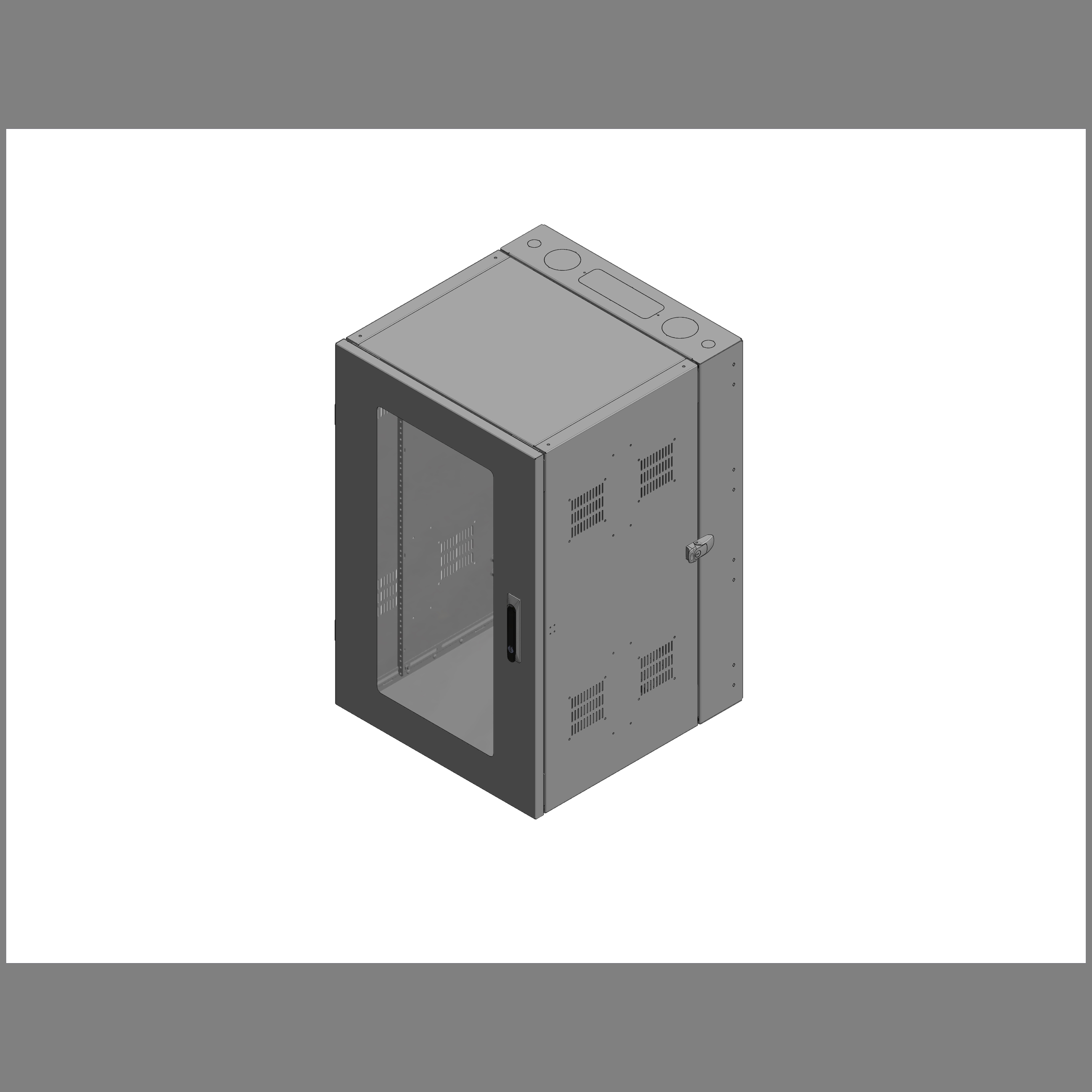 Belden XHW-3630-PD, Three Section Wall Mount Enclosure 19RU 36 x 30 x 23